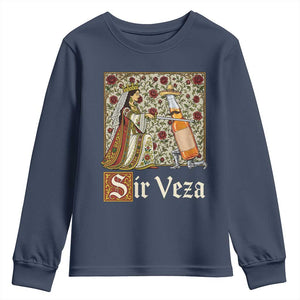 Sir Veza Beer Medieval Knight Pun Sombrero Cinco De Mayo Youth Sweatshirt