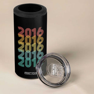 10th Birthday 4 in 1 Can Cooler Tumbler Vintage 2016 Retro 10 Years Old Birthday