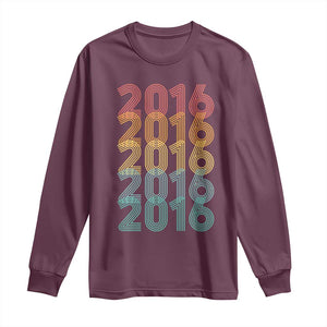 10th Birthday Long Sleeve Shirt Vintage 2016 Retro 10 Years Old Birthday