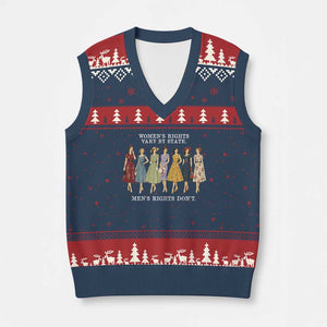 Women's Rights Vary By State Men's Rights Don't Feminist V-Neck Knit Sweater Vest