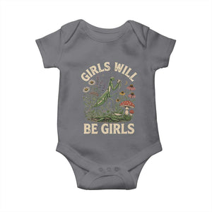 Girls Will Be Will Girls Praying Mantis Feminist Entomologist Baby Onesie