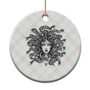 Feminist Medusa Power Snake Wisdom Equality Goth Ceramic Ornament