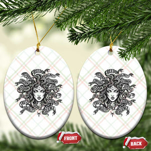 Feminist Medusa Power Snake Wisdom Equality Goth Ceramic Ornament