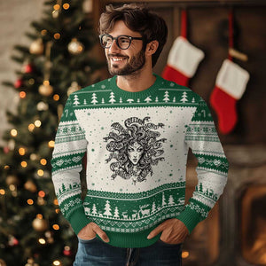 Feminist Medusa Power Snake Wisdom Equality Goth Ugly Christmas Sweater