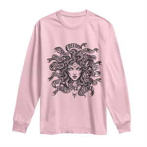 Feminist Medusa Power Snake Wisdom Equality Goth Long Sleeve Shirt