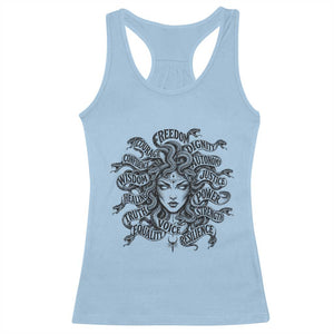Feminist Medusa Power Snake Wisdom Equality Goth Racerback Tank Top
