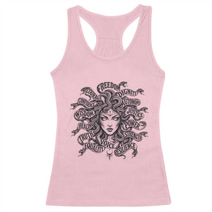 Feminist Medusa Power Snake Wisdom Equality Goth Racerback Tank Top