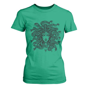 Feminist Medusa Power Snake Wisdom Equality Goth T Shirt For Women