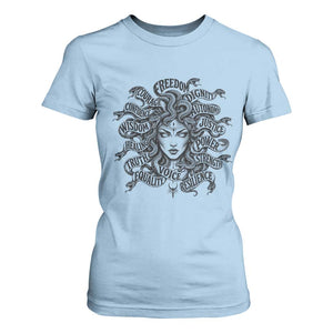Feminist Medusa Power Snake Wisdom Equality Goth T Shirt For Women