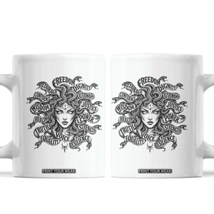 Feminist Medusa Power Snake Wisdom Equality Goth Coffee Mug
