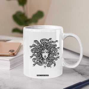 Feminist Medusa Power Snake Wisdom Equality Goth Coffee Mug