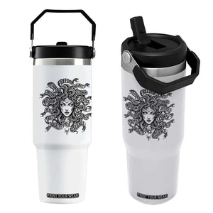 Feminist Medusa Power Snake Wisdom Equality Goth Flip Straw Tumbler