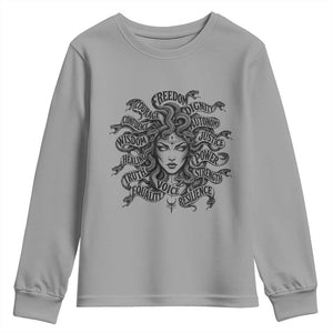 Feminist Medusa Power Snake Wisdom Equality Goth Youth Sweatshirt