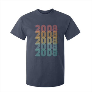 18th Birthday T Shirt For Kid Vintage 2008 Retro 18 Years Old Birthday