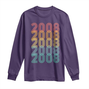 18th Birthday Long Sleeve Shirt Vintage 2008 Retro 18 Years Old Birthday