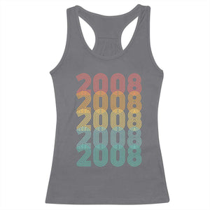 18th Birthday Racerback Tank Top Vintage 2008 Retro 18 Years Old Birthday