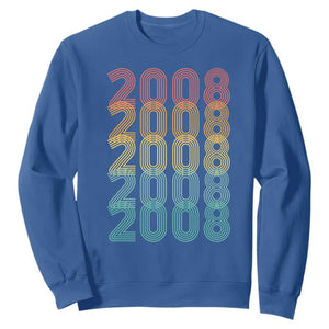 18th Birthday Sweatshirt Vintage 2008 Retro 18 Years Old Birthday