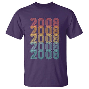 18th Birthday T Shirt Vintage 2008 Retro 18 Years Old Birthday