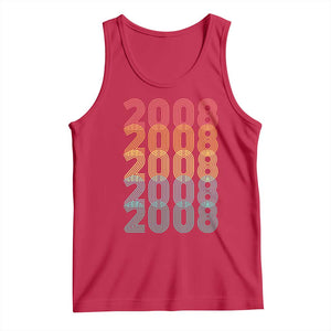 18th Birthday Tank Top Vintage 2008 Retro 18 Years Old Birthday