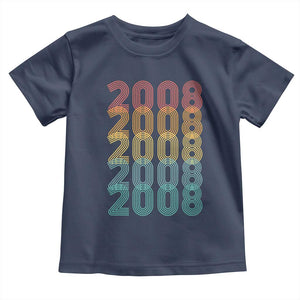18th Birthday Toddler T Shirt Vintage 2008 Retro 18 Years Old Birthday