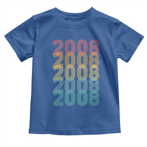 18th Birthday Toddler T Shirt Vintage 2008 Retro 18 Years Old Birthday