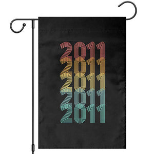 15th Birthday Garden Flag Vintage 2011 Retro 15 Years Old Birthday