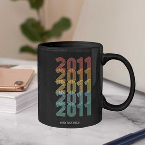 15th Birthday Coffee Mug Vintage 2011 Retro 15 Years Old Birthday