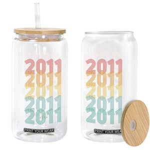 15th Birthday Glass Can Vintage 2011 Retro 15 Years Old Birthday