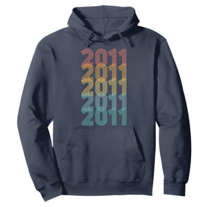 15th Birthday Hoodie Vintage 2011 Retro 15 Years Old Birthday