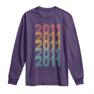 15th Birthday Long Sleeve Shirt Vintage 2011 Retro 15 Years Old Birthday