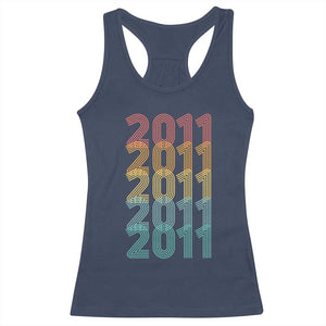 15th Birthday Racerback Tank Top Vintage 2011 Retro 15 Years Old Birthday