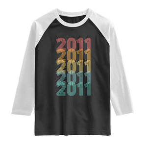 15th Birthday Raglan Shirt Vintage 2011 Retro 15 Years Old Birthday