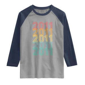 15th Birthday Raglan Shirt Vintage 2011 Retro 15 Years Old Birthday