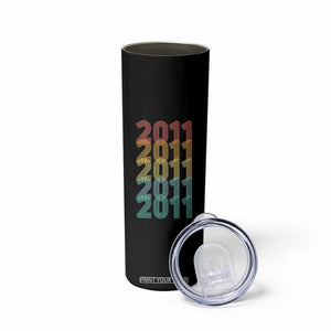 15th Birthday Skinny Tumbler Vintage 2011 Retro 15 Years Old Birthday