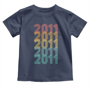 15th Birthday Toddler T Shirt Vintage 2011 Retro 15 Years Old Birthday