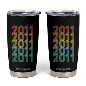 15th Birthday Tumbler Cup Vintage 2011 Retro 15 Years Old Birthday