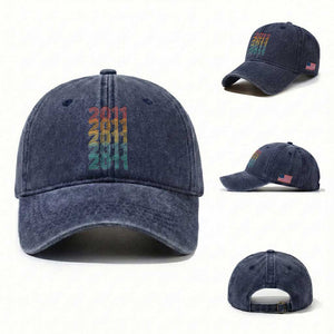 15th Birthday Washed Cotton Baseball Cap Vintage 2011 Retro 15 Years Old Birthday