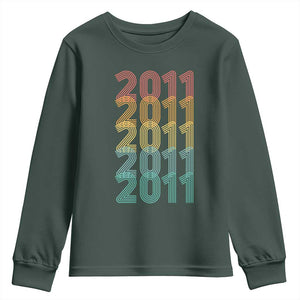 15th Birthday Youth Sweatshirt Vintage 2011 Retro 15 Years Old Birthday