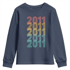 15th Birthday Youth Sweatshirt Vintage 2011 Retro 15 Years Old Birthday