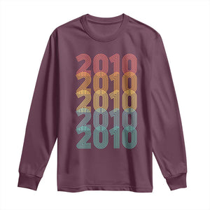 16th Birthday Long Sleeve Shirt Vintage 2010 Retro 16 Years Old Birthday