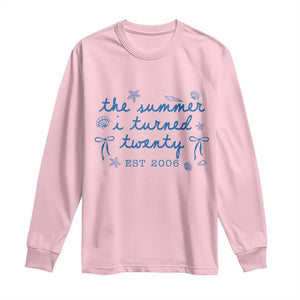 The Summer I Turned Thirty Funny 30th Birthday Est 1996 Long Sleeve Shirt Summer Coastal Birthday Seashell Bow