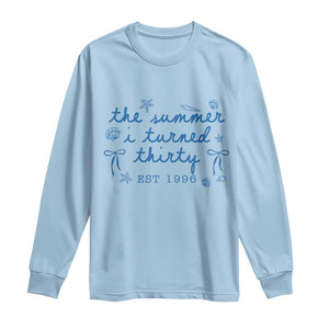 The Summer I Turned Twenty Funny 20th Birthday Est 2006 Long Sleeve Shirt Summer Coastal Birthday Seashell Bow