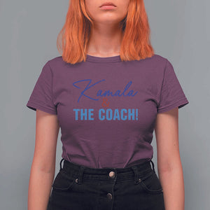 Harris Walz 2024 T Shirt For Women Kamala And The Coach US Presidential Election TS11 Maroon Print Your Wear