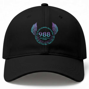 Suicide Prevention Awareness Baseball Cap Call Or Text For Mental Health Support 988 Suicide And Crisis Lifeline Wings