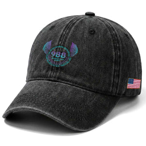 Suicide Prevention Awareness Washed Cotton Baseball Cap Call Or Text For Mental Health Support 988 Suicide And Crisis Lifeline Wings