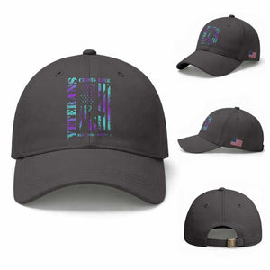 Suicide Prevention Awareness Baseball Cap Veterans Crisis Line Dial 988 Press 1 American Flag Gun