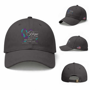 Suicide Prevention Awareness Baseball Cap Hope Is The Thing With Feathers That Perches In The Soul Heart