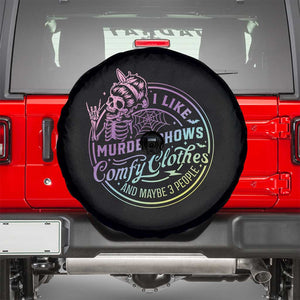 Funny I Like Murder Shows Comfy Clothes And Maybe 3 People Spare Tire Cover Crime Show Lover TS11 Black Print Your Wear