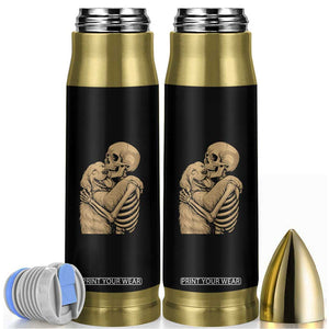 Skeleton Hugging Dog Halloween Dog Lover Bullet Tumbler TS11 Black Print Your Wear