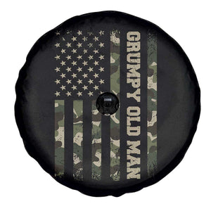 Funny Grumpy Old Man Spare Tire Cover Vintage Camo American Flag Fathers Day TS11 Print Your Wear